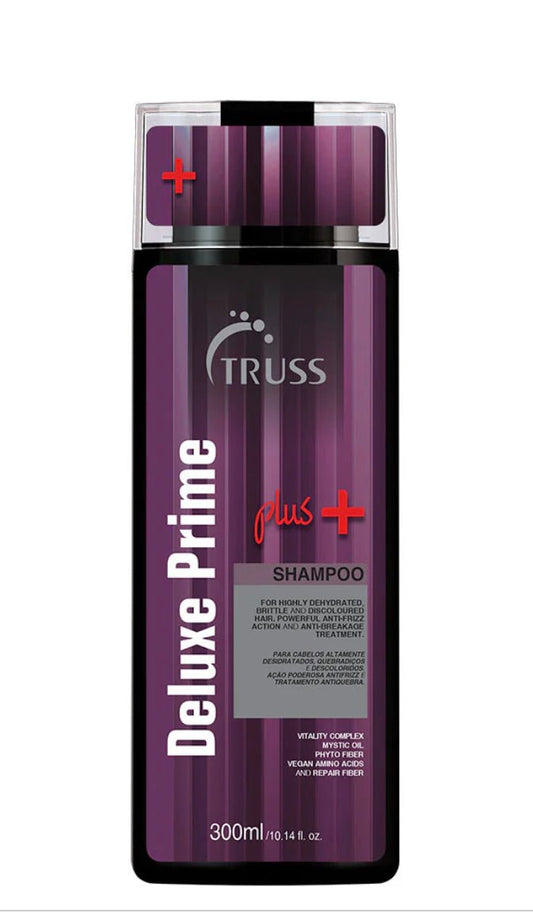 Truss Deluxe Prime Plus+ Shampoo for Dry, Damaged Hair - Moisturizing Hair Shampoo for Women & Men - Frizz - Control & Breakage Defense - Improve Natural Shine - VIP Extensions
