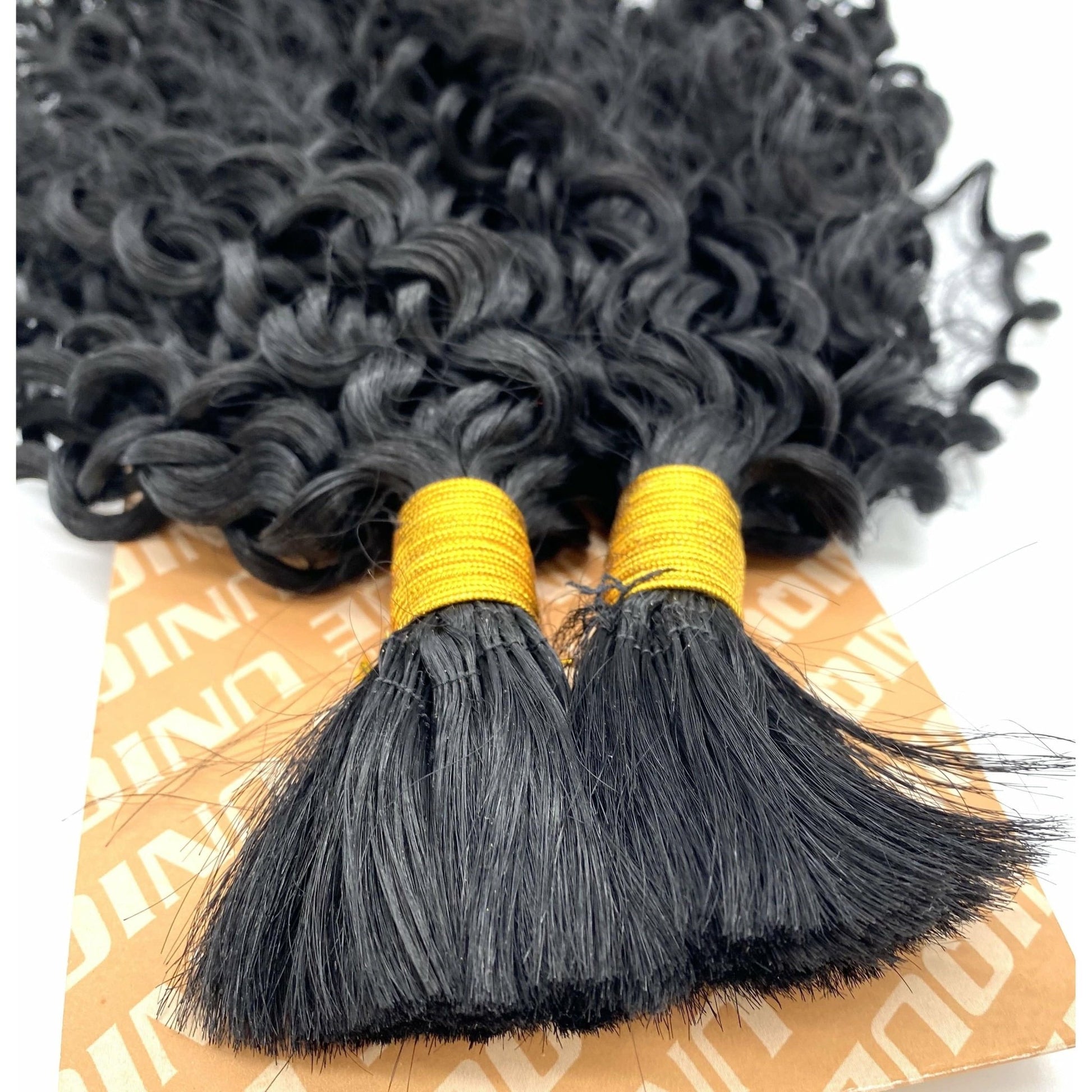 Unique's Human Hair Jerri Curl Bulk 18 Inch - VIP Extensions