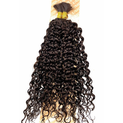 Unique's Human Hair Jerri Curl Bulk 18 Inch - VIP Extensions