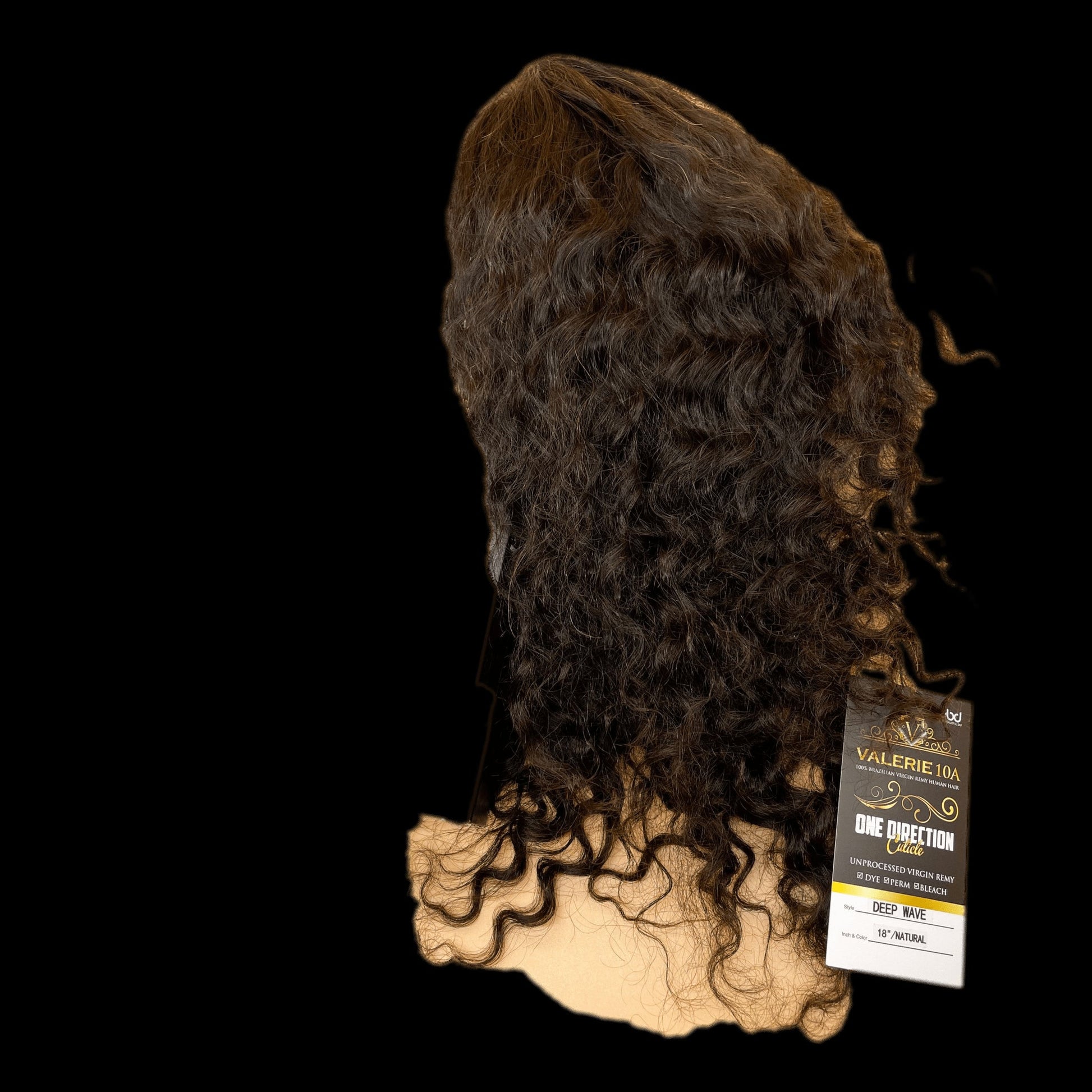 Valerie 10A Lace wig 360 One Direction Cuticle Deep Wave 18'' - VIP Extensions