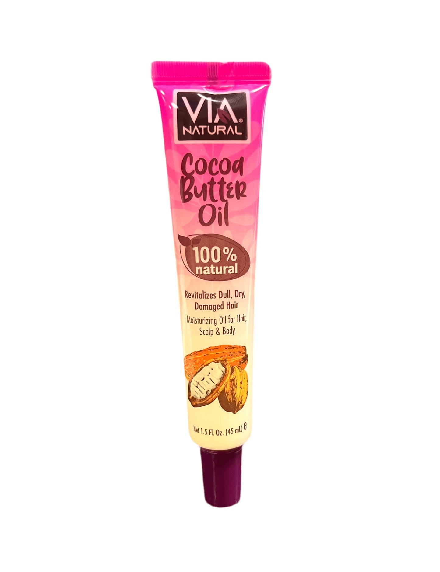 Via Natural Ultra Care Cocoa Butter Hair Oil 1.5 Oz. - VIP Extensions