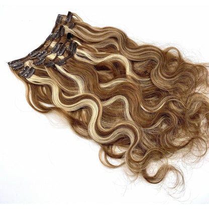 VIP Clip Extensions/ Body Wave 18" - ClipeX System - VIP Extensions