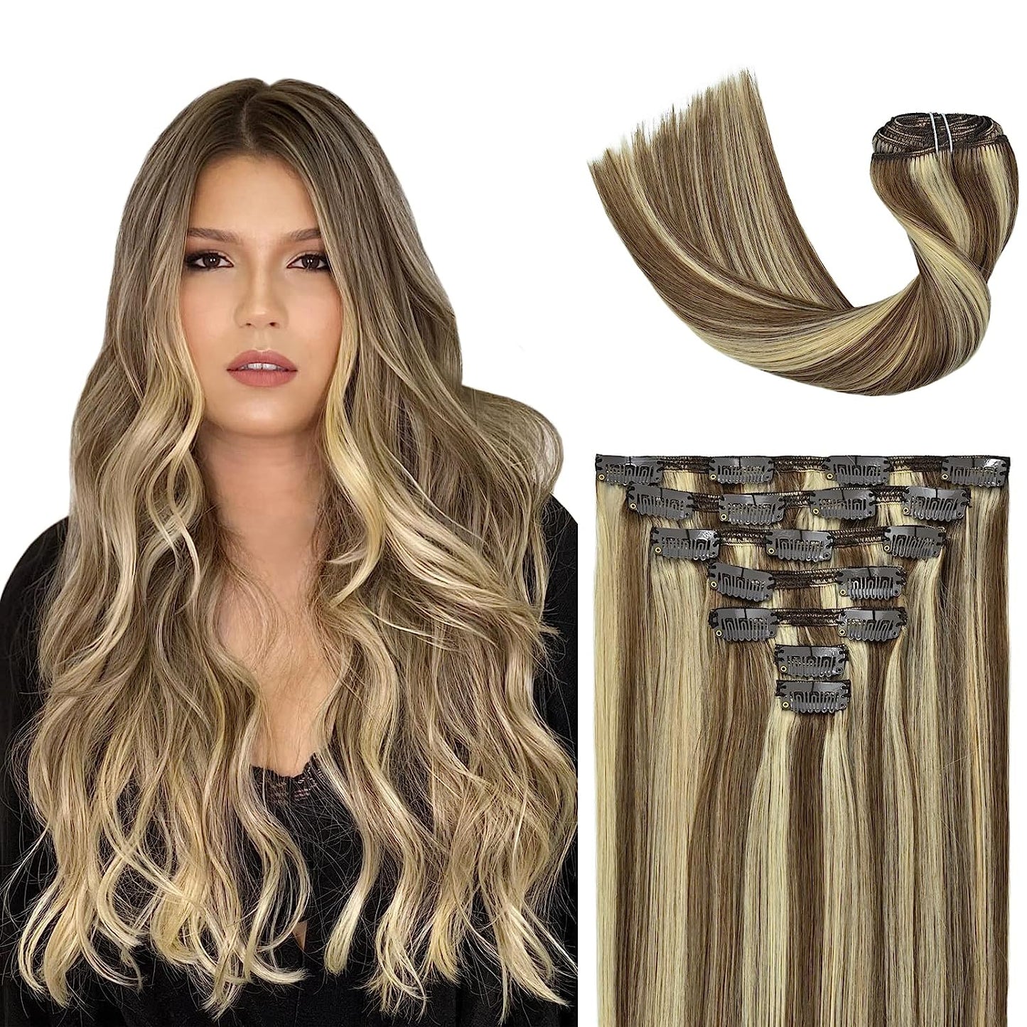 VIP Clip Extensions / Silky Straight - 24'' (170 g ) - ClipeX System - VIP Extensions