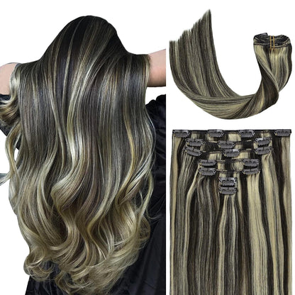 VIP Clip Extensions / Silky Straight - 24'' (170 g ) - ClipeX System - VIP Extensions