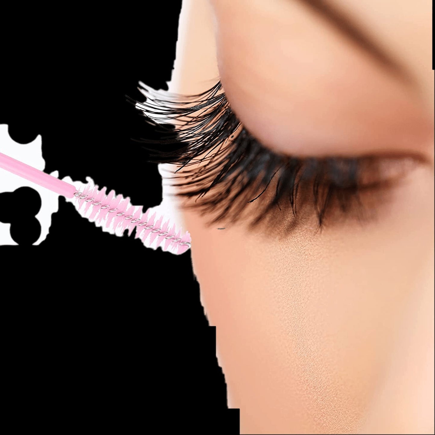 VIP Eyelash accessories - Pink Color Mascara Wands (100 strand/bag) - VIP Extensions