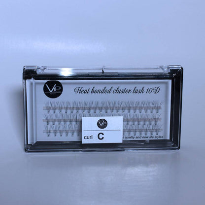 VIP Eyelashes - Heat Bonded Cluster lash 0.05 10D - VIP Extensions