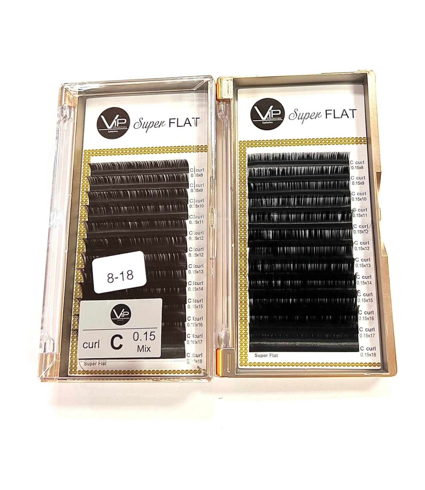 VIP Eyelashes - Super Flat Extensions - 12 lines - 0.15 C - VIP Extensions