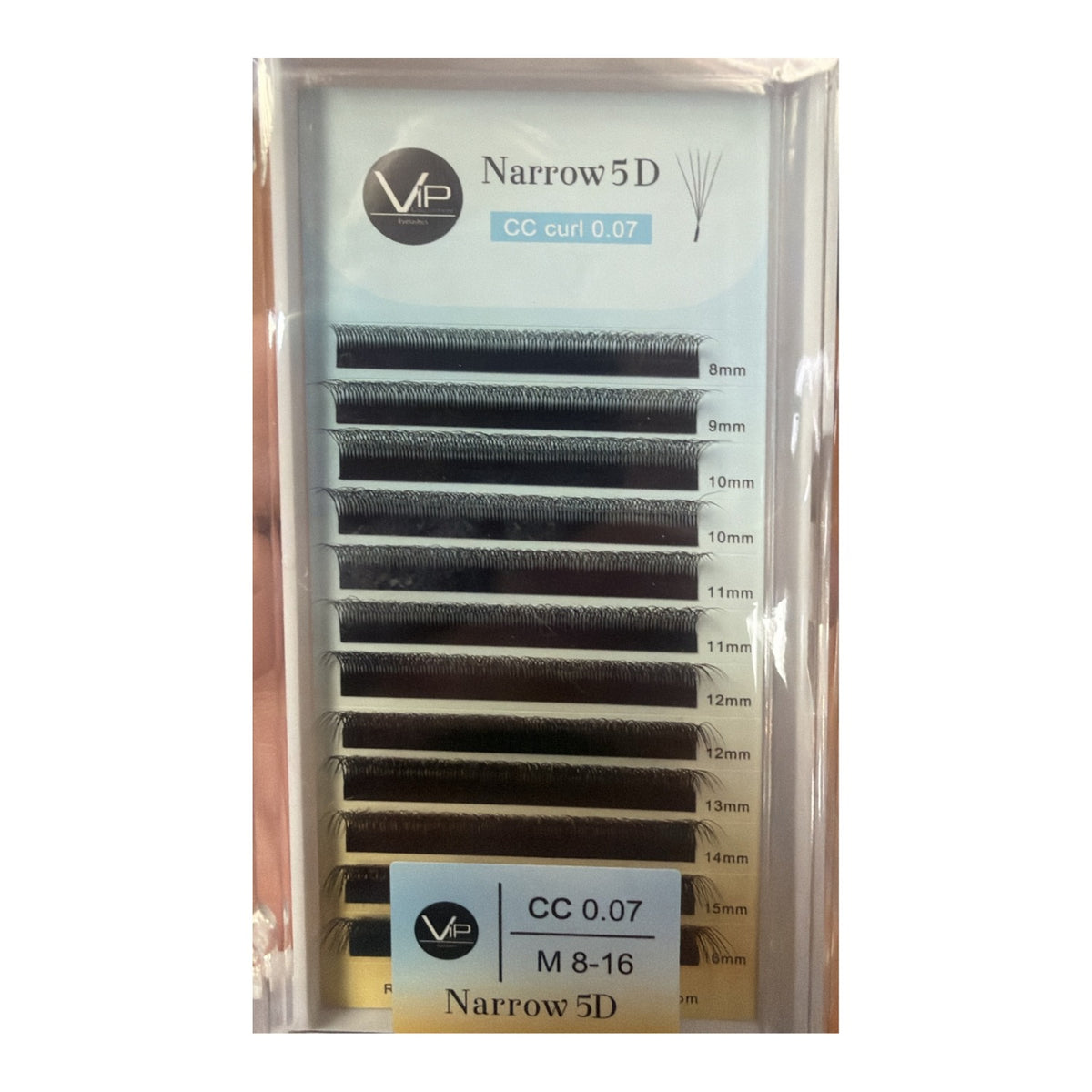 VIP Lashes Narrow 5D CC curl 0.07 tray