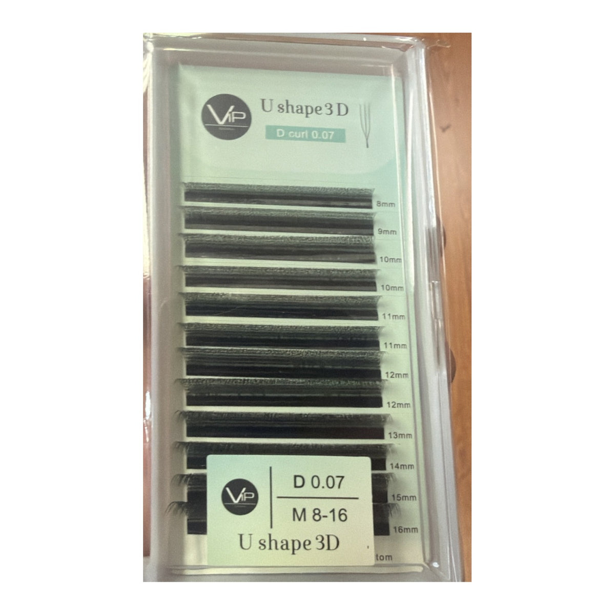 VIP Lashes U Shape 3D D curl 0.07 tray