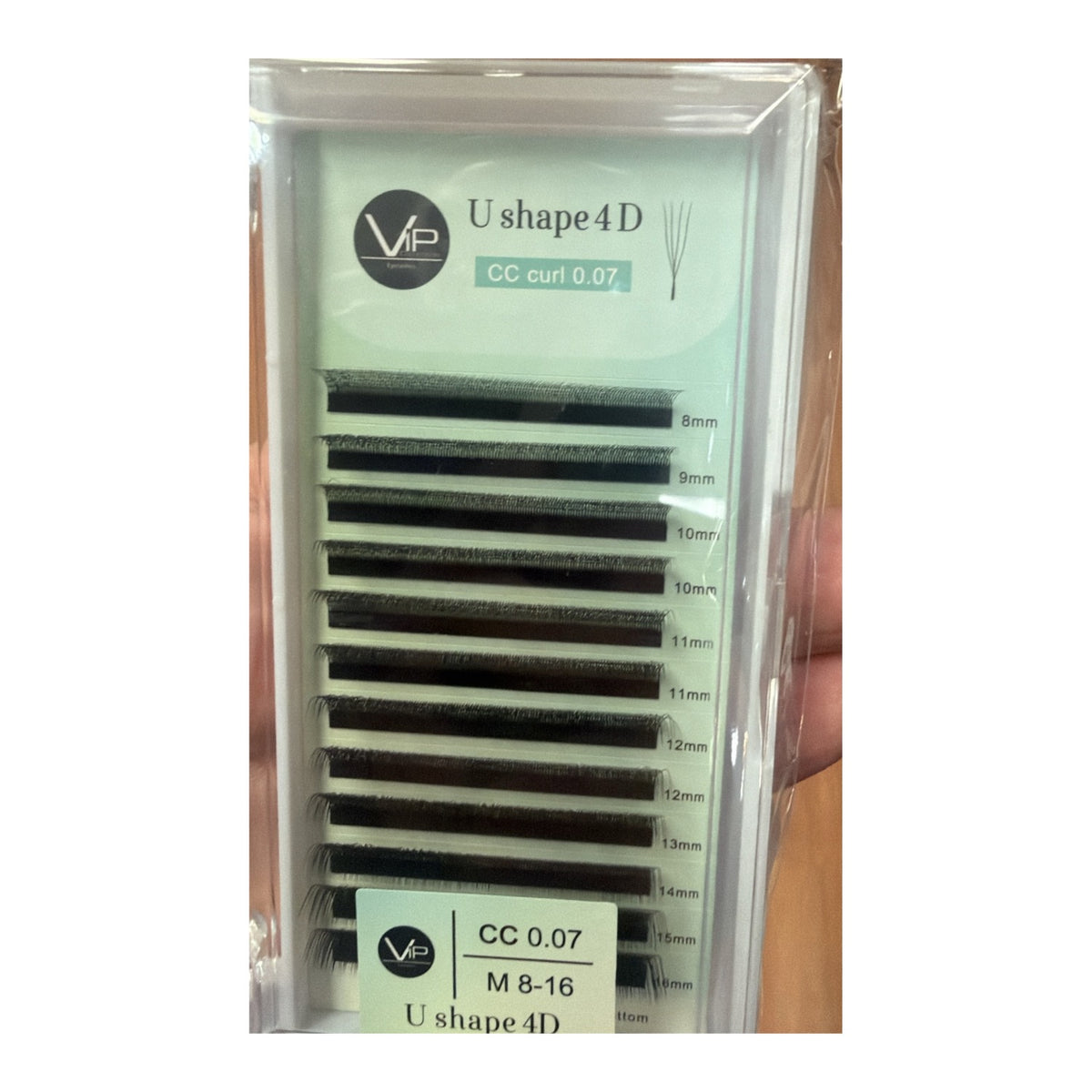 VIP Lashes U Shape 4D CC curl 0.07 tray