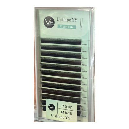 VIP Lashes U Shape YY C curl 0.07 tray