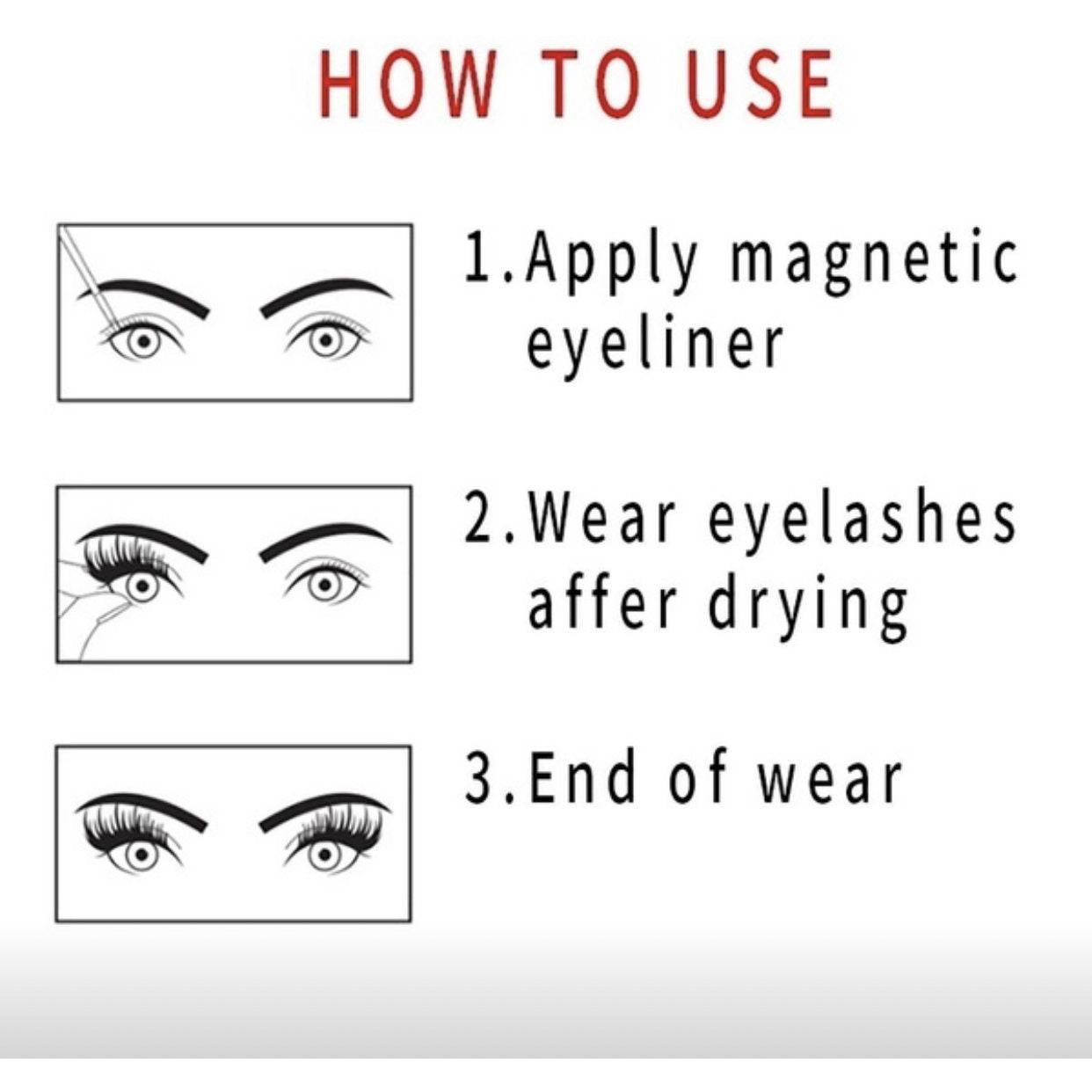 VIP Magnetic Lashes with Magnetic Eyeliner - 2 pairs - VIP Extensions