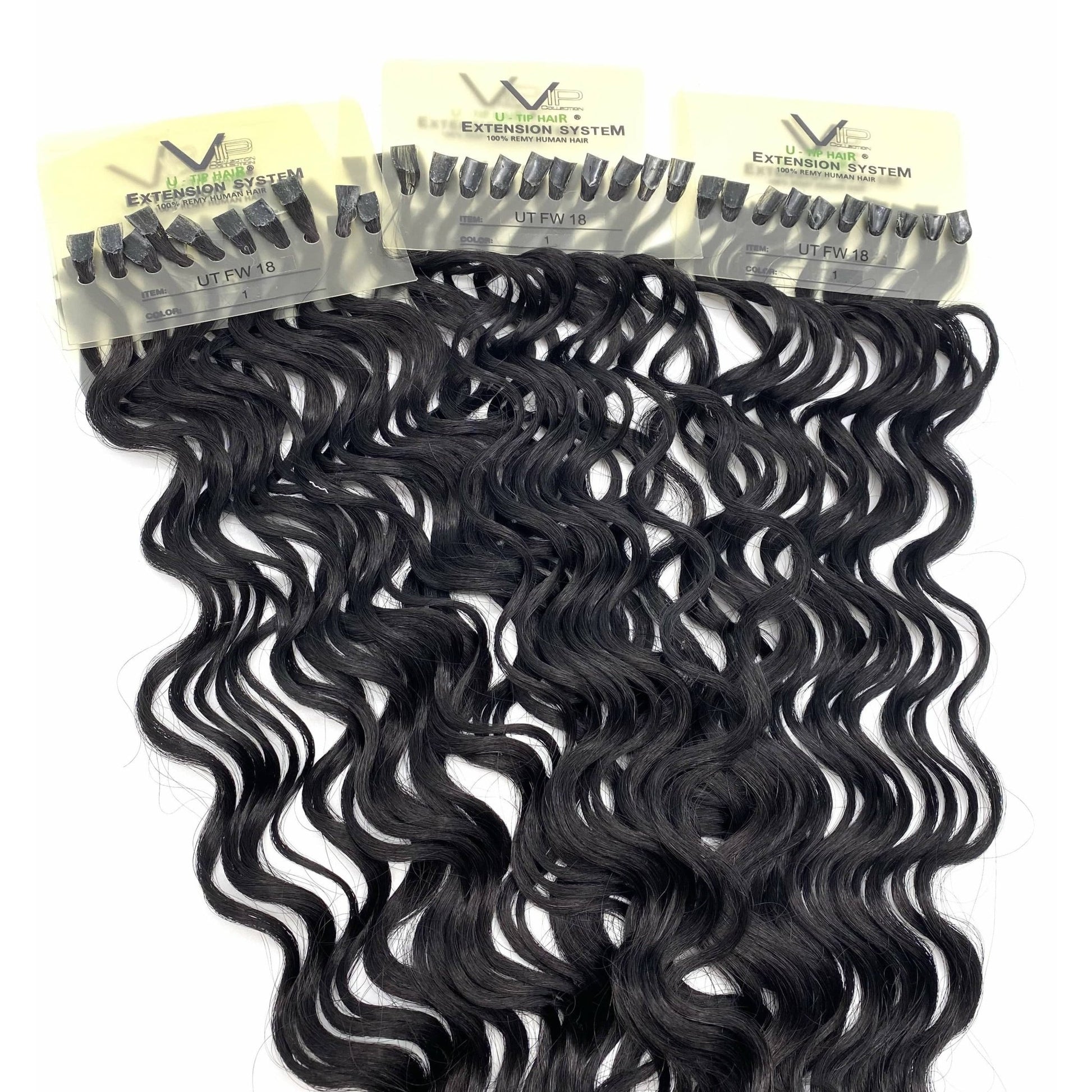 VIP U - Tip System / Curly 18" - VIP Extensions