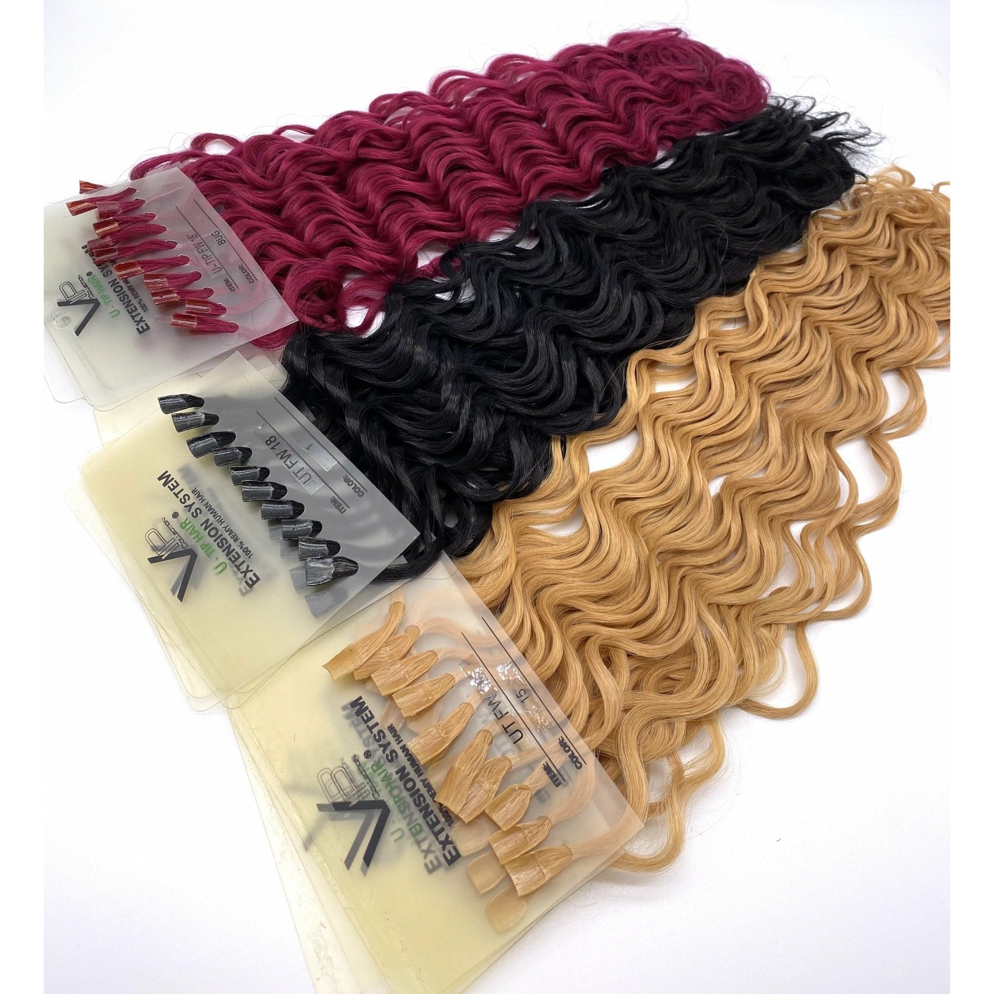 VIP U - Tip System / Curly 18" - VIP Extensions