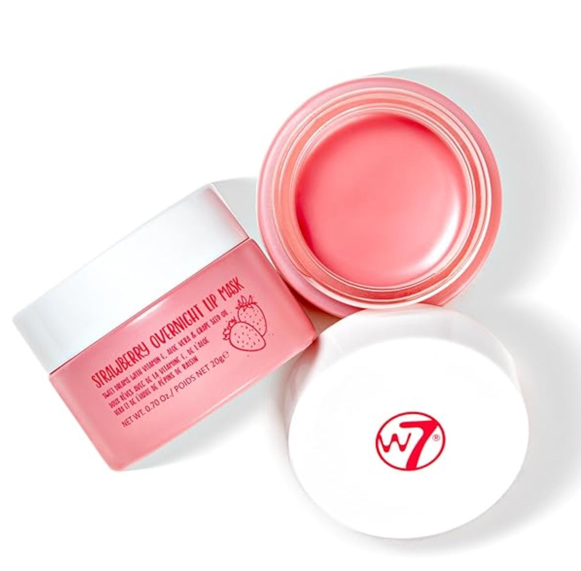W7 Sweet Dreams Overnight Strawberry Lip Mask - Vitamin E, Aloe Vera and Grape Seed Oil - For Hydrated, Full Looking & Irresistible Lips (B086DSRNR8) - VIP Extensions