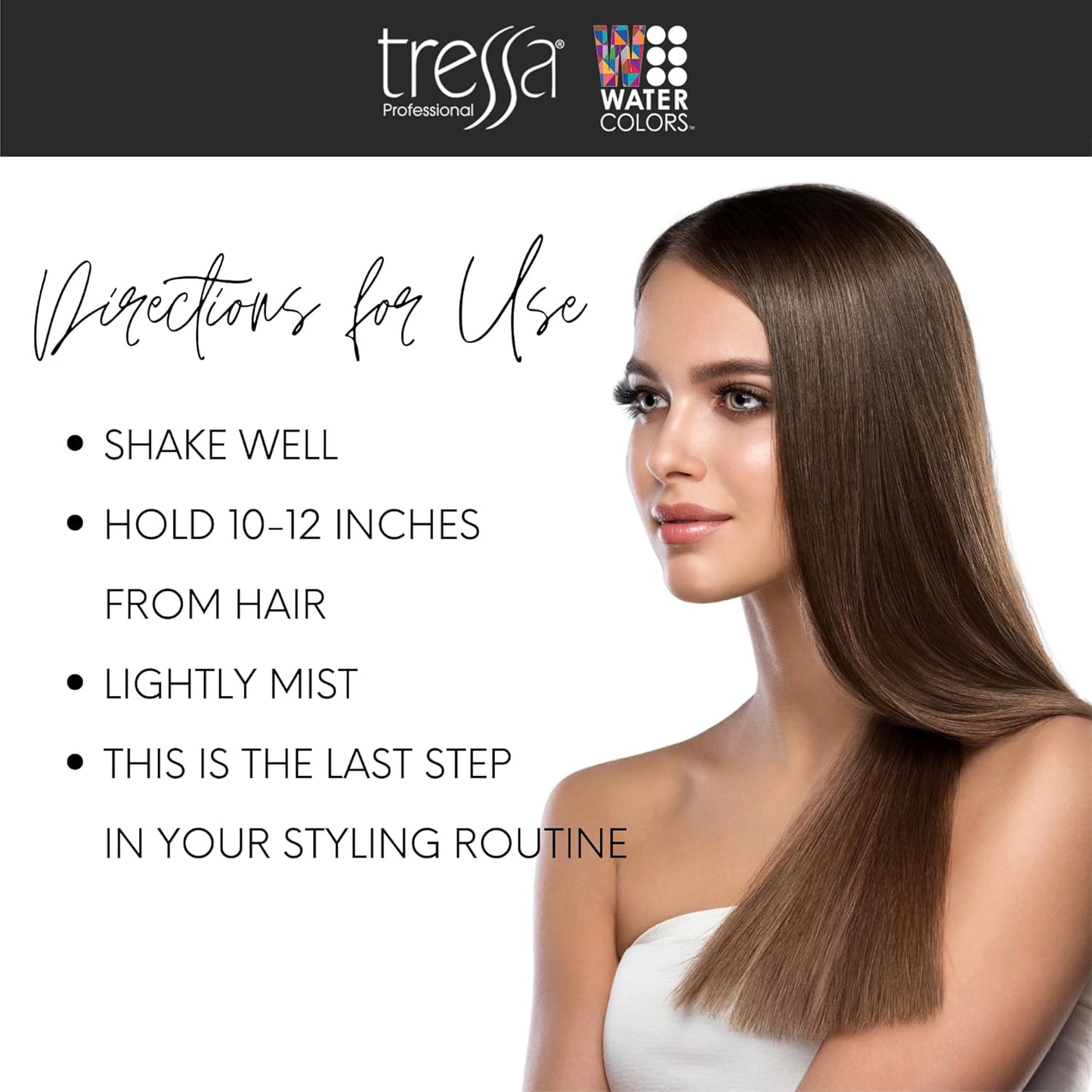 Watercolors Intense Hair Glossifier, Anti Frizz & UV Protector Finishing Spray 4 oz - VIP Extensions