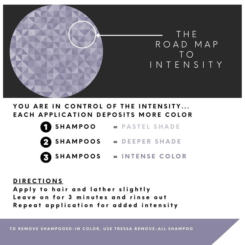 Watercolors INTENSE METALLIC Semi Permanet Color Depositing Shampoo Silver 8.5 fl 0z - VIP Extensions