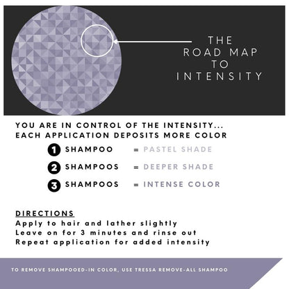 Watercolors INTENSE METALLIC Semi Permanet Color Depositing Shampoo Silver 8.5 fl 0z - VIP Extensions