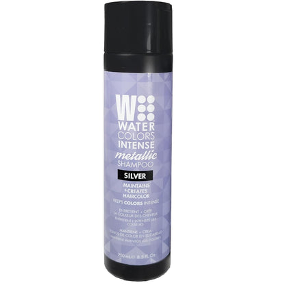 Watercolors INTENSE METALLIC Semi Permanet Color Depositing Shampoo Silver 8.5 fl 0z - VIP Extensions
