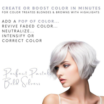 Watercolors INTENSE METALLIC Semi Permanet Color Depositing Shampoo Silver 8.5 fl 0z - VIP Extensions