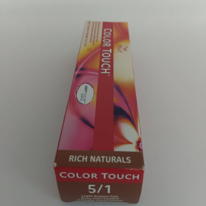 Wella Color Touch Demi-Permanent Hair Color, 2 oz - 5/1 Light Brown Ash