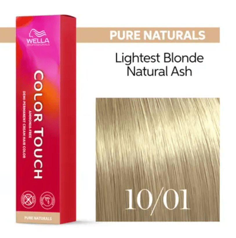 Wella Color Touch Demi-Permanent Hair Color, 2 oz - 10/01 Lightest Blonde Natural Ash