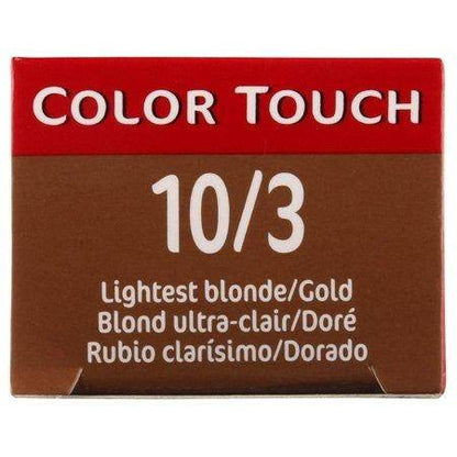 Wella Color Touch Demi-Permanent Hair Color, 2 oz - 10/3 Lightest Blonde Gold
