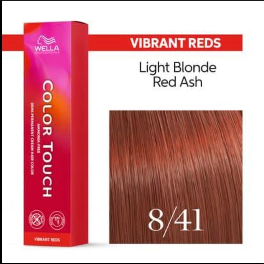 Wella Color Touch Demi-Permanent Hair Color, 2 oz - 8/41 Light Blonde Red Ash