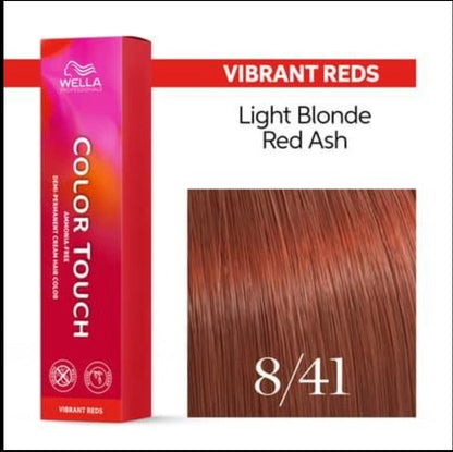 Wella Color Touch Demi-Permanent Hair Color, 2 oz - 8/41 Light Blonde Red Ash