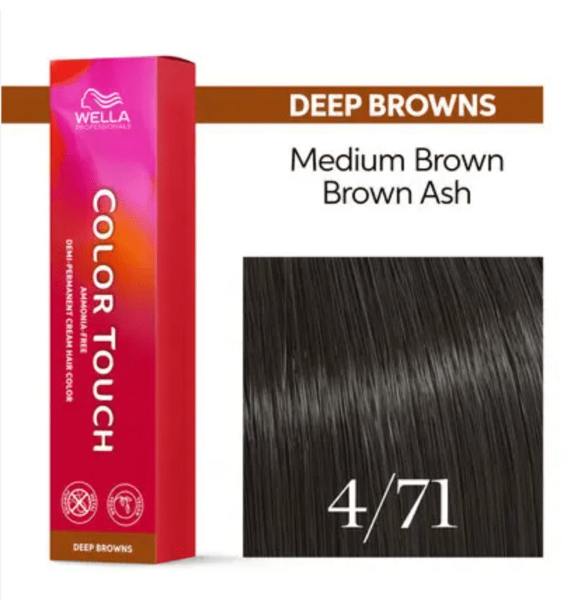 Wella Color Touch Demi-Permanent Hair Color, 2 oz - 4/71
