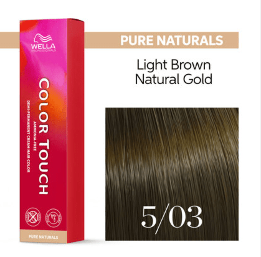 Wella Color Touch Demi-Permanent Hair Color, 2 oz - 5/03 Light Brown Natural