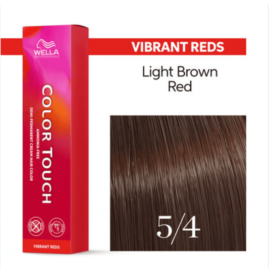 Wella Color Touch 5/4 Light Brown Red 2 oz - VIP Extensions