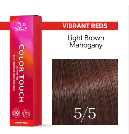 Wella Color Touch 5/5 Light Brown Red Violet 2 oz - VIP Extensions