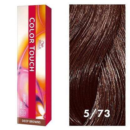 Wella Color Touch Demi-Permanent Hair Color, 2 oz - 5/73 Light Brown Brown Gold