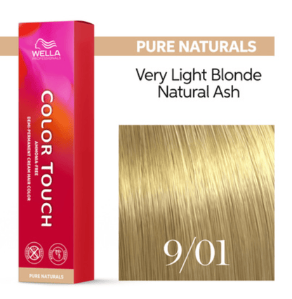 Wella Color Touch Demi-Permanent Hair Color, 2 oz - 9/01 Very Light Blonde Natural Ash