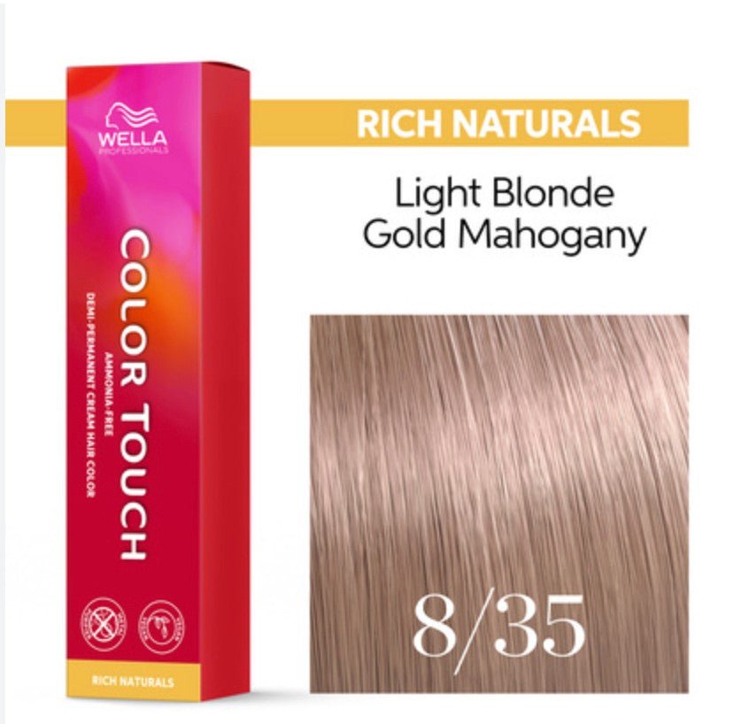 Wella Color Touch Demi-Permanent Hair Color, 2 oz - 8/35 Light Blonde