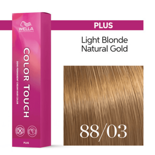 Wella Color Touch Plus Demi - Permanent Color 88 03 Intense Light Blonde - Natural Goldsex - VIP Extensions