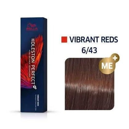 Wella Koleston Perfect Permanent Creme Hair Color, 2 oz - 6/43 Dark Blonde Red Gold