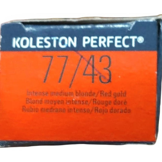 Wella Koleston Perfect Crème Color 77/43 Intense Medium Blonde/Red Gold 2 oz - VIP Extensions