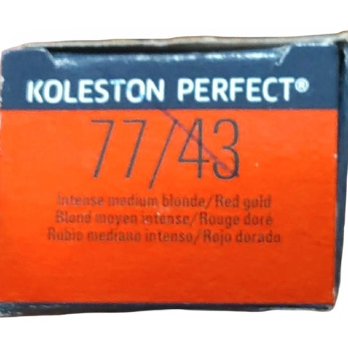Wella Koleston Perfect Permanent Creme Hair Color, 2 oz - 77/43 Intense Medium Blonde Red Gold