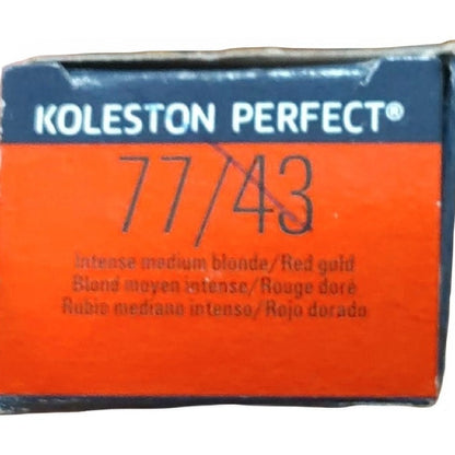 Wella Koleston Perfect Permanent Creme Hair Color, 2 oz - 77/43 Intense Medium Blonde Red Gold