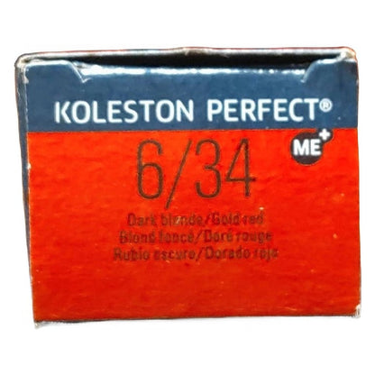 Wella Koleston Perfect Permanent Creme Hair Color, 2 oz - 6/34 Dark Blonde Gold Red