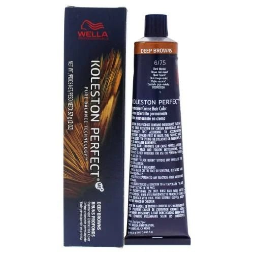 Wella Koleston Perfect Permanent Crème Hair Color 6/75 Dark blonde/Brown Red Violet - VIP Extensions