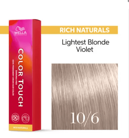 Wella Koleston Perfect Permanent Creme Hair Color, 2 oz - 10/6 Lightest Violet Blonde