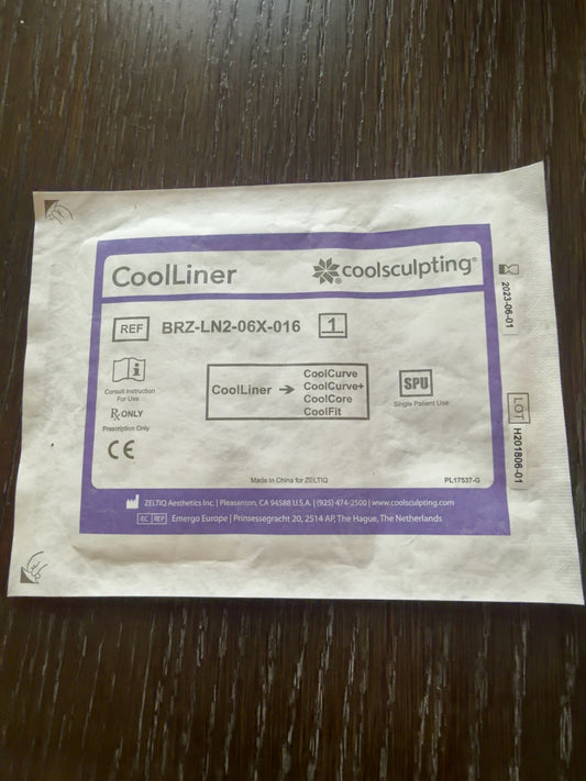 Zeltiq CoolSculpting CoolLiner package REF BRZ-LN2-06X-016, expiration June 1 2023