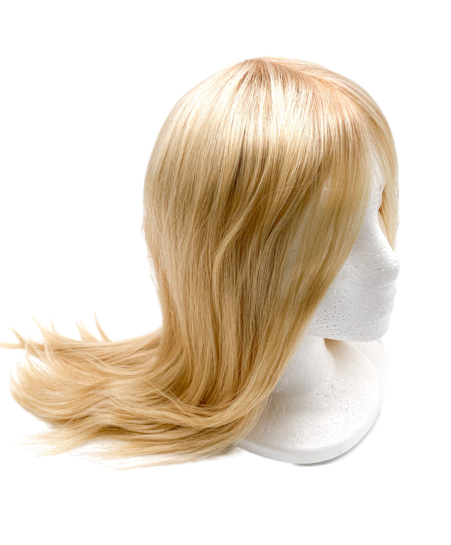 100%  cuticle remy hair natural injection polyskin topper 16''