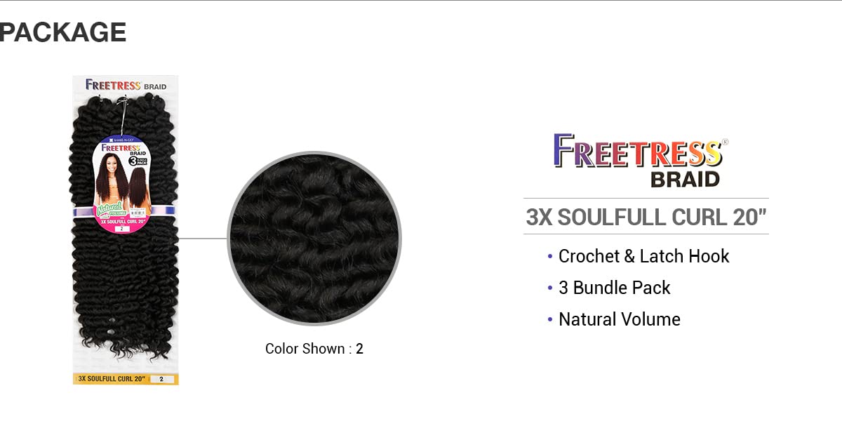 Freetress Crochet Braid - 3X SOULFULL CURL 20" - VIP Extensions