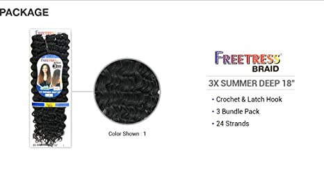 FreeTress Crochet Braids 3X Summer Deep 18"