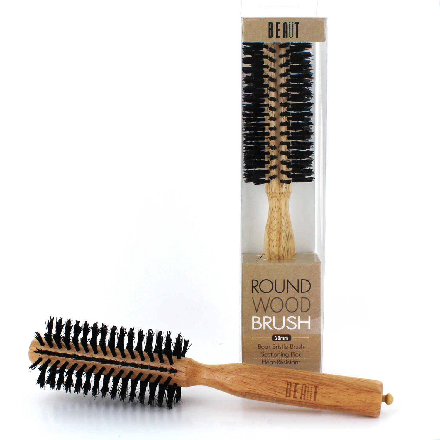 Beaut Round Wood Brush 20mm - VIP Extensions