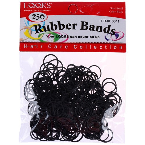 Black Rubber Bands (LQQKS Pony Holder Bands) - VIP Extensions